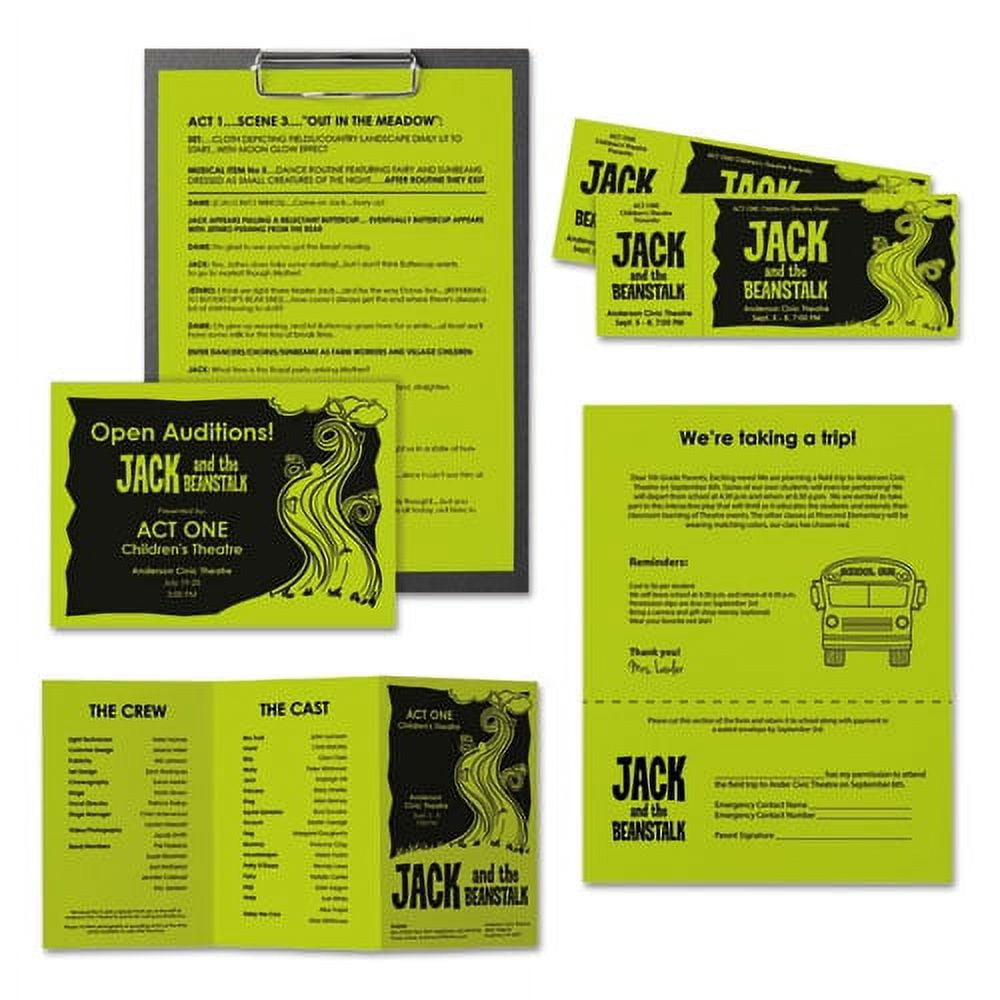 Astrobrights Color Paper, 24 lb, 8.5 x 11, Terra Green, 500/Ream | Bundle of 5 Reams
