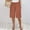 c01Orange, variant on Arnsht Bermuda Shorts for Women Knee Length Elastic Waist Shorts Solid Color Casual Summer Lightweight Womens Shorts Green XXL