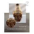 thumbnail image 3 of 30-Inch Gradient Black, White, And Red Highlighted Wavy Long Curly Hair With Bangs, 3 of 5