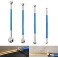 thumbnail image 1 of Juego de Herramientas Rascador - Kit de Bolas de Metal para Suavizar Juntas Herramienta de Sellado Profesional para Bordes de Baño, Cocina, Decoración de Esculturas de Arcilla, Azul, 4 Piezas, 1 of 5