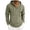 Army Green, variant on Mens Linen Hoodies Shirts Quarter Button Drawstring Long Sleeve Summer Hoodies Pullover Casual Lightweight Summer Beach Tops