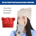 thumbnail image 4 of Chapeau Tricoté Résistant au Froid Escalade Assortis Couleurs Épais Longue Durée de Service Polyester Confortable Bouchons de Câble Longue Durée de Service Respirant Durabilité Rouge, 4 of 6