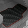 thumbnail image 4 of FH Group Deluxe Universal Fit Non-Slip Faux Leather Car Floor Mats Burgundy - 4pc, 4 of 9