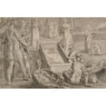 thumbnail image 2 of Master of the Egmont Albums 14x11 Gold Ornate Wood Frame and Double Matted Museum Art Print Titled - Christ's Empty Tomb After the Resurrection, with Christ Appearing to Mary Magdalene at Th, 2 of 4