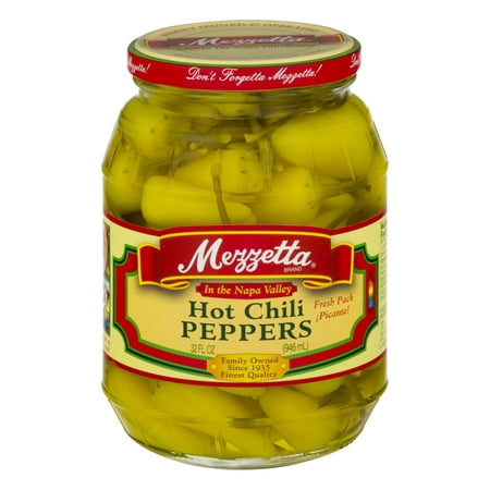 (6 Pack) Mezzetta Hot Chili Peppers, 32 Oz (Best Soil For Chili Peppers)