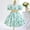 Green, variant on Cethrio Flower Girls Dress Printed Puff Green Princess Dress Size 5-6 Years