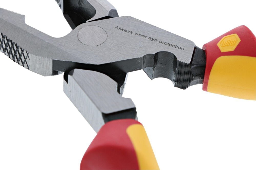 9.5" Insulated Industrial NE Style Lineman’s Pliers with Crimpers - Wiha Tools 32948