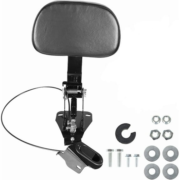 Labwork Rider Driver Backrest Pad Adjustable With Mounting Kit Replacement for Touring FLHT FLHX