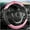 Black/Pink, variant on Carbon Fiber Car Steering Wheel Cover, Universal 15 inch Breathable Anti Slip Steering Wheel Covers, Car Interior Accessories for Men and Women, Fit for Most Car, Trucks, SVU