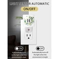 thumbnail image 2 of Night Lights Auto Sensor Letter H Plug-in LED Nightlights Lamp Dusk to Dawn for Living Room, Bedroom, Bathroom, Hallway, Stairways Home Wall Decor, Alphabet Green Eucalyptus Leaves Night Light, 2 of 9