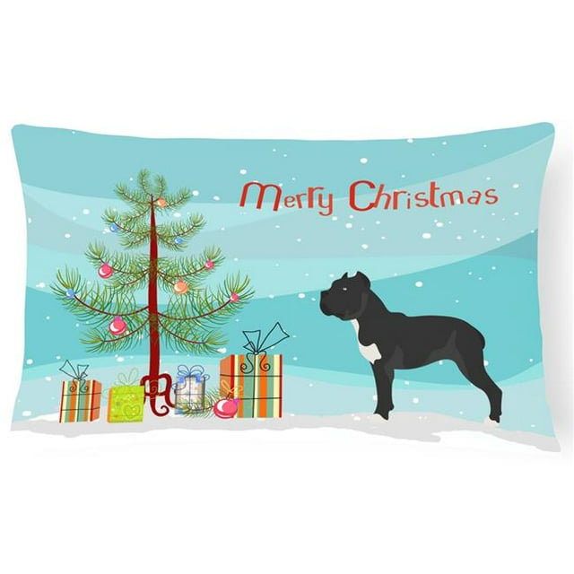 Carolines Treasures Cane Corso Christmas Canvas Fabric Decorative Pillow