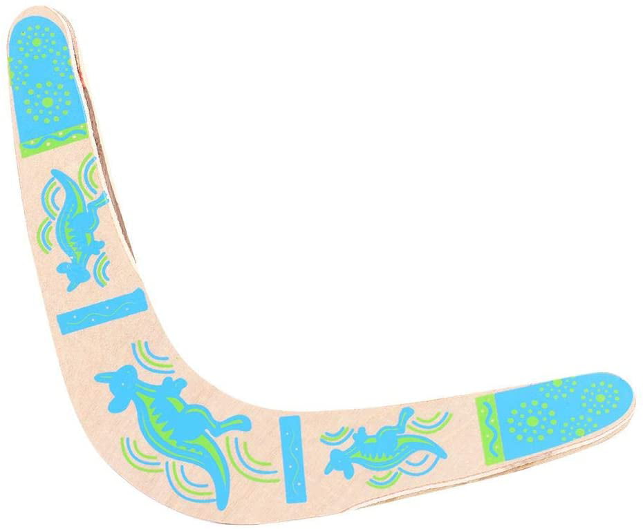 35 cm My Family House Wooden Boomerang Multicoloured Hand Carved Flying Toy