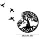 thumbnail image 3 of Árbol de la vida con pájaros, decoración en negro, 28 cm/11,02 pulgadas, letrero de metal con forma de árbol familiar, DKSFJKL, 3 of 5