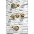 thumbnail image 3 of Kingston Brass KBX8133BX Metropolitan Three-Handle Tub and Shower Faucet, Antique Brass, 3 of 5