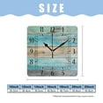 thumbnail image 2 of 16 Inch Wall Clock Battery Operated Square Clock Decorative for Office, Kitchen, Outdoor, Living Room，Light Color Wooden Floor Elegant, 2 of 4