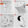 thumbnail image 5 of Uogw Soporte para monitor de bebé compatible con cámara VAVA Baby Monitor VA-IH006 / VA-IH009 / Hipp Baby Monitor, soporte de montaje en pared de ángulo ajustable, material de aleación de aluminio (bl, 5 of 5