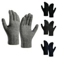 thumbnail image 5 of D-GROEE 1 Pair Men's Alpaca Wool Cold Knitted Touchscreen Gloves Weather Snow Winter Riding Gloves, 5 of 8