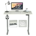 thumbnail image 1 of Gymax Bureau Électrique Debout Réglable en Hauteur Double Moteur Gris, 1 of 10