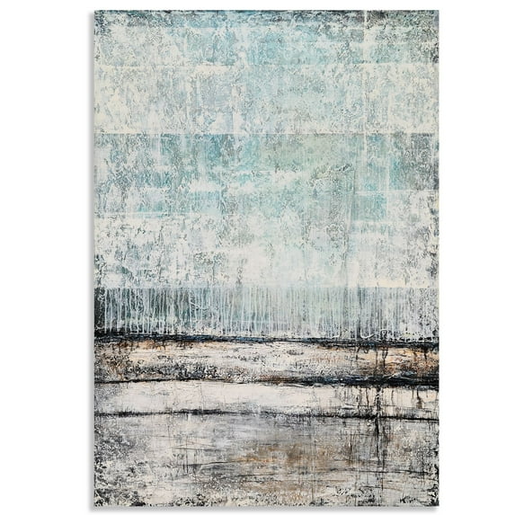 Yihui Arts Abstract Ocean Oil Paintings Hand Painted Vertical Canvas Wall Art Home Office