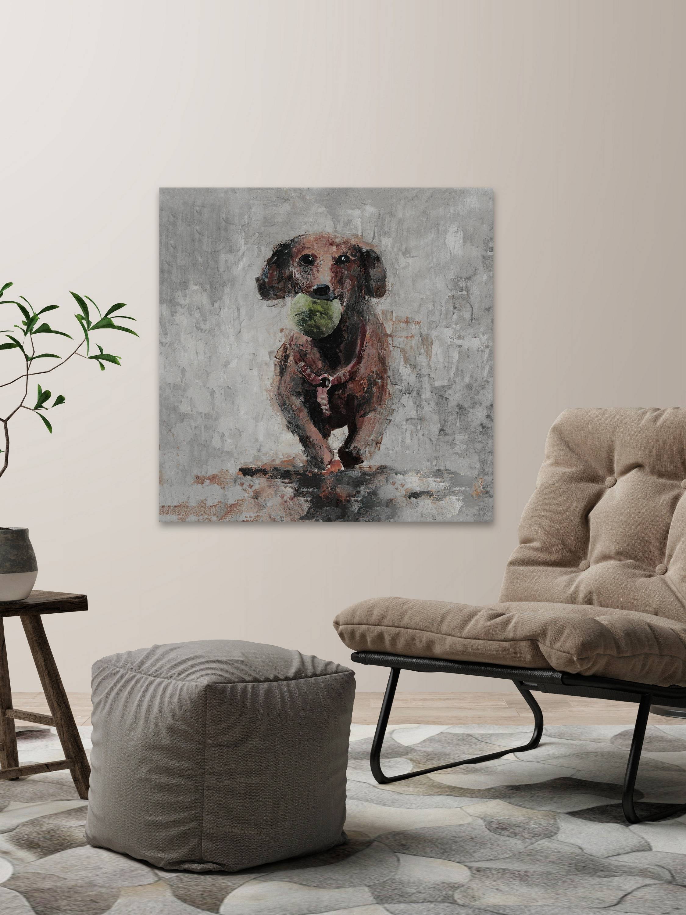 Marmont Hill Throw the Ball Canvas Wall Art