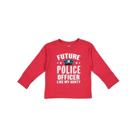

Inktastic Future Police Officer Like My Aunty Gift Toddler Boy or Toddler Girl Long Sleeve T-Shirt