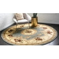 thumbnail image 3 of Rugs.com Chateau Collection Rug – 13' Round Light Blue Medium Rug Perfect For Kitchens, Dining Rooms, 3 of 9