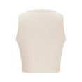 thumbnail image 3 of UPPADA Womens Tank Tops 2025 Sleeveless Round Neck Ruched Spring Summer Basic Shirts Trendy Cute Outfits Women Sleeveless Tank Top,Tank Top for Women Pack Ribbed Beige,L, 3 of 6