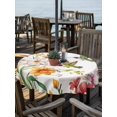 thumbnail image 6 of Spring Floral Hummingbird Outdoor Tablecloth with Umbrella Hole, Pastoral Rustic Botanical Flowers Spillproof Waterproof Outdoor Table Cover, Patio Tablecloths for Party/Garden/Picnic, Round 54 inch, 6 of 9