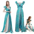 thumbnail image 2 of Disfraz de princesa azul de Giselle Enchanted 2 para mujer y niña, juego de rol, ropa de fiesta de carnaval y Halloween, 2 of 5
