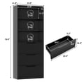 thumbnail image 4 of Walsunny Bookshelf with 3 Large Drawers 71" Wooden Storage Bookcase with 3 Display Shelves for Living Room Home Office Black, 4 of 7