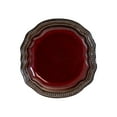 thumbnail image 3 of Elama Ensemble de Vaisselle de Table Ronde Ovale en Grès, 16 Pcs, Rouge Foncé avec Accents Bronze, 3 of 4