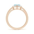 thumbnail image 2 of ANGARA Natural Heart-Shaped Aquamarine Halo Ring with Diamond Accents in 14K Rose Gold for Women (Size-6mm) | March Birthstone, Birthday, Anniversary, Jewelry Gift for Women | Natural Aquamarine Ring, 2 of 9