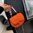 thumbnail image 3 of Bolso pequeño para mujer, estilo de textura versátil, bolso bandolera tipo sillín para otoño e invierno, 3 of 6