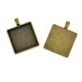 thumbnail image 6 of 20Pcs Antiqued Style 25mm Blank Bezel Tray Pendant Cabochon Base Necklace Charm, 6 of 9