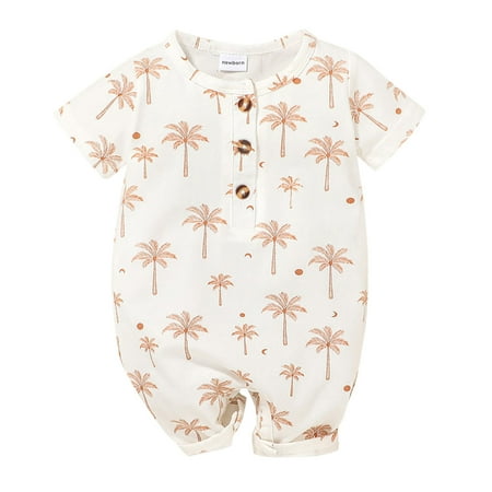 

Baby Leaves Outfits Romper Girls Button Floral Boys Jumpsuit Boys Romper Jumpsuit