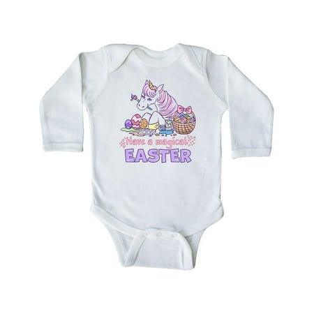 

Inktastic Have A Magical Easter Unicorn Gift Baby Boy or Baby Girl Long Sleeve Bodysuit