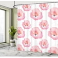 thumbnail image 5 of Ambesonne Watercolor Shower Curtain, Flower Watercolor Blots, 69"Wx75"L, Pink Coral, 5 of 5