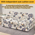 thumbnail image 4 of Toorise 4 Pieces Stretch Sofa Cover 3 Seater Couch Cover Printed Sofa Slipcover with 3 Separate Cushion Covers Washable Sofa Slip Covers for Living Room Home with Pets and Kids, 4 of 11