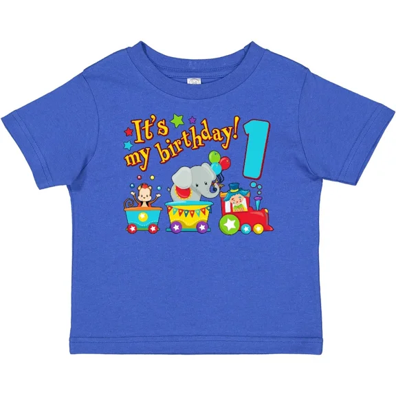 Bella Canvas It's My Birthday- Circus Train 1st Birthday Baby Toddler Shirt Birthdays 1 Toddler Shirt