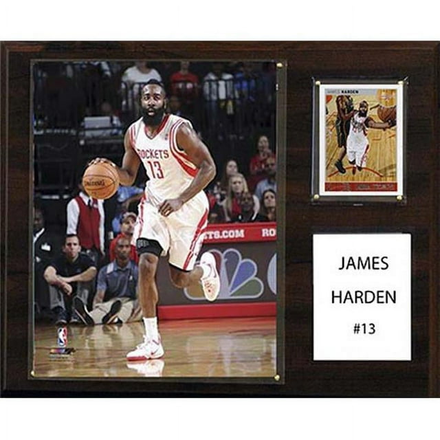 Plaque de Joueur CandICollectables 1215HARDEN NBA 12 x 15 Po. Plaque de Joueur James Harden Houston Rockets