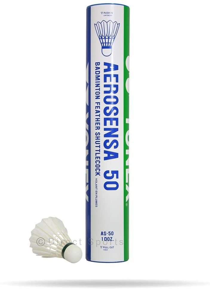 YONEX Aerosensa AS 50 Feather Badminton Shuttlecock 1 Dozen 1 Tube