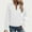 White, variant on Women's Jackets Lightweigh Athletic Under $15 Long Sleeve Hoodless Pocket Zipper Solid Color Jacket