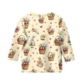 thumbnail image 5 of LTTVQM Girls Easter Shirts 3/4 Sleeve Funny Eggs Bunny Graphic Tee Comfy Crewneck Blouse Trendy Outfits Beige 12-13 Years, 5 of 5
