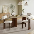 thumbnail image 6 of Fully Assembled PU Leather Dining Chairs Set of 2, Modern Kitchen Chairs with Solid Wood Legs, Armless Side Chairs Single Leisure Chairs Makeup Chairs for Kitchen Living Dining Room, 6 of 6