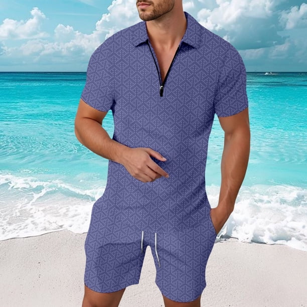 WILLBEST Pantalones Cortos para Hombre, Trajes para Uso Diario, Conjuntos Ajustados, Transpirables, para Primavera y Verano, Atuendo Elegante para Socializar, Combinación con Zapatos.