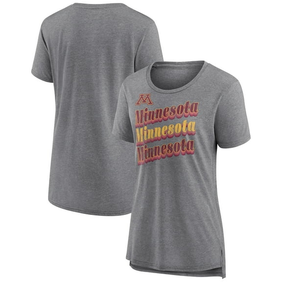 Women's Gray Minnesota Golden Gophers Classic Repeat Tri-Blend T-Shirt
