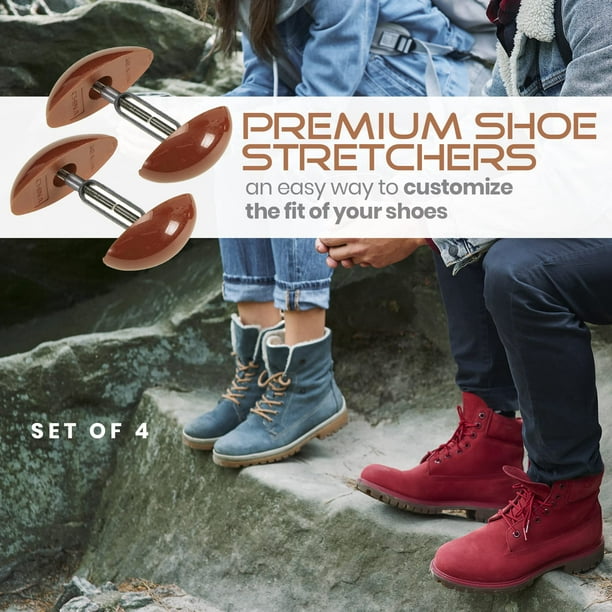 Shoe Stretcher Total of 4 Stretchers Shape Extenders and Width Extender for Men s Women s Shoes or Boots 2 Pairs Brown Walmart