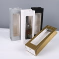thumbnail image 3 of Nvzi gifts, flowers, gift box packaging bags, rectangular transparent window flowers, gifts, red wine packaging handbags (white), 3 of 4