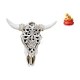 thumbnail image 1 of Escultura de pared de calavera,Estatua de resina con cabeza de vaca para decoración de pared y hogar,Adornos de diseño de patrón de decoración de pared de cabeza de vaca,Escultura de, 1 of 8