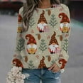 thumbnail image 2 of Sudaderas Navideñas de Cuello Redondo Para Mujer, Camisas Casuales de Manga Larga, Suéter Estampado, Túnica, Tops Odeerbi  ODB205049, 2 of 5